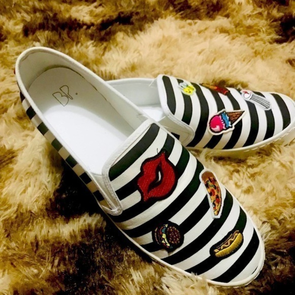 BP sneakers slip on fast food pizza fries shoes 10